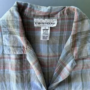 1990s vintage Evan Picone plaid shirt with a relaxed fit plaid true vintage